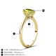 4 - Zaire 1.60 ctw Peridot Pear Shape (9x6 mm) Hidden Halo accented Side Natural Diamond Engagement Ring 