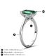 4 - Zaire 3.32 ctw Lab Created Alexandrite Emerald Shape (9x7 mm) Hidden Halo accented Side Natural Diamond Engagement Ring 