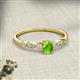 2 - Kiara Desire Oval Cut Peridot and Round Lab Grown Diamond Engagement Ring 