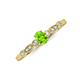 3 - Kiara Desire Oval Cut Peridot and Round Lab Grown Diamond Engagement Ring 