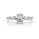 1 - Kiara 0.89 ctw GIA Certified Natural Diamond Oval Shape (7x5 mm) Solitaire Plus accented Natural Diamond Engagement Ring 