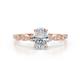 1 - Kiara 0.89 ctw GIA Certified Natural Diamond Oval Shape (7x5 mm) Solitaire Plus accented Natural Diamond Engagement Ring 