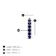 4 - Zena 0.23 ctw Blue Sapphire (1.80 mm) Single Half Hoop Huggie Earring 