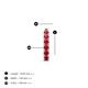 4 - Zena 0.23 ctw Ruby (1.80 mm) Single Half Hoop Huggie Earring 