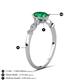 4 - Kiara 1.00 ctw Emerald Oval Shape (7x5 mm) Solitaire Plus accented Natural Diamond Engagement Ring 