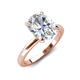 3 - Abena 2.06 ctw IGI Certified Lab Grown Diamond Oval Shape (9x7 mm) with Prong Studded Natural Diamond Solitaire Plus Engagement Ring 