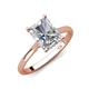 4 - Zaire 2.62 ctw IGI Certified Lab Grown Diamond Radiant Shape (9x7 mm) Hidden Halo accented Side Natural Diamond Engagement Ring 