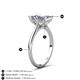 6 - Zaire 2.62 ctw IGI Certified Lab Grown Diamond Radiant Shape (9x7 mm) Hidden Halo accented Side Natural Diamond Engagement Ring 
