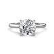 1 - Zaire 2.10 ctw GIA Certified Natural Diamond Hidden Halo accented Side Natural Diamond Engagement Ring 