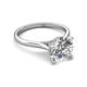 4 - Zaire 2.10 ctw IGI Certified Lab Grown Diamond Hidden Halo accented Side Natural Diamond Engagement Ring 