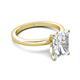 5 - Abena 2.56 ctw IGI Certified Lab Grown Diamond Radiant Shape (9x7 mm) with Prong Studded Natural Diamond Solitaire Plus Engagement Ring 