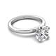 6 - Abena 1.06 ctw IGI Certified Lab Grown Diamond (6.50 mm) with Prong Studded Natural Diamond Solitaire Plus Engagement Ring 