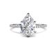 1 - Aisha 1.66 ctw Moissanite (9x6 mm) Pear Shape Hidden Halo accented Lab Grown Diamond Women Engagement ring