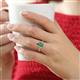 2 - Aisha 1.99 ctw Created Alexandrite (9x6 mm) Pear Shape Hidden Halo accented Lab Grown Diamond Women Engagement ring
