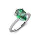 3 - Aisha 1.99 ctw Created Alexandrite (9x6 mm) Pear Shape Hidden Halo accented Lab Grown Diamond Women Engagement ring