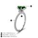 4 - Aisha 1.46 ctw Created Emerald (9x6 mm) Pear Shape Hidden Halo accented Lab Grown Diamond Women Engagement ring