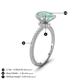 4 - Aisha 1.03 ctw Opal (9x6 mm) Pear Shape Hidden Halo accented Lab Grown Diamond Women Engagement ring