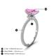 4 - Aisha 1.86 ctw Created Pink Sapphire (9x6 mm) Pear Shape Hidden Halo accented Lab Grown Diamond Women Engagement ring