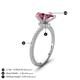4 - Aisha 1.86 ctw Pink Tourmaline (9x6 mm) Pear Shape Hidden Halo accented Lab Grown Diamond Women Engagement ring
