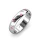 3 - Elara 0.44 ctw Rhodolite Garnet (2.00 mm) set in Burnish Setting 5.00 mm Width Eternity Band 