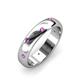 3 - Elara 0.26 ctw Amethyst (2.00 mm) set in Burnish Setting 5.00 mm Width Eternity Band 