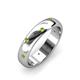 3 - Elara 0.44 ctw Peridot (2.00 mm) set in Burnish Setting 5.00 mm Width Eternity Band 