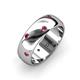 3 - Elara 0.26 ctw Pink Tourmaline (2.00 mm) set in Burnish Setting 7.00 mm Width Eternity Band 