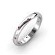 3 - Elara 0.16 ctw Pink Tourmaline (1.70 mm) set in Burnish Setting 3.00 mm Width Eternity Band 