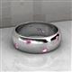 5 - Elara 0.38 ctw Pink Sapphire (2.00 mm) set in Burnish Setting 7.00 mm Width Eternity Band 