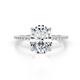 1 - Aisha 2.27 ctw Moissanite Oval Shape (9x7 mm) Hidden Halo accented Side Lab Grown Diamond Engagement Ring 