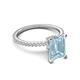 5 - Aisha 2.37 ctw Aquamarine Emerald Shape (9x7 mm) Hidden Halo accented Side Lab Grown Diamond Engagement Ring 