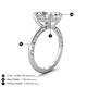 3 - Lucia 2.64 ctw IGI Certified Lab Grown Diamond Radiant Shape (9x7 mm) & Side Natural Diamond Hidden Halo Engagement Ring  