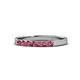 1 - Fiala 2.70 mm Pink Tourmaline 7 Stone Wedding Band 