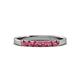 3 - Fiala 2.70 mm Pink Tourmaline 7 Stone Wedding Band 