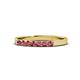 1 - Fiala 2.70 mm Pink Tourmaline 7 Stone Wedding Band 