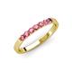 4 - Fiala 2.70 mm Pink Tourmaline 7 Stone Wedding Band 