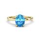 1 - Lucia 2.54 ctw Blue Topaz Oval Shape (9x7 mm) Hidden Halo accented Natural Diamond Engagement Ring 