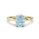 1 - Lucia 1.89 ctw Aquamarine Oval Shape (9x7 mm) Hidden Halo accented Natural Diamond Engagement Ring 