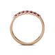 6 - Fiala 2.70 mm Pink Tourmaline 7 Stone Wedding Band 