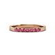 9 - Fiala 2.70 mm Pink Tourmaline 7 Stone Wedding Band 