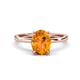 1 - Lucia 1.84 ctw Citrine Oval Shape (9x7 mm) Hidden Halo accented Natural Diamond Engagement Ring 