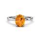 1 - Lucia 1.84 ctw Citrine Oval Shape (9x7 mm) Hidden Halo accented Natural Diamond Engagement Ring 