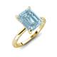 3 - Lucia 2.14 ctw Aquamarine Emerald Shape (9x7 mm) Hidden Halo accented Natural Diamond Engagement Ring 