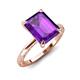 3 - Lucia 2.39 ctw Amethyst Emerald Shape (9x7 mm) Hidden Halo accented Natural Diamond Engagement Ring 