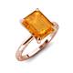 3 - Lucia 2.39 ctw Citrine Emerald Shape (9x7 mm) Hidden Halo accented Natural Diamond Engagement Ring 