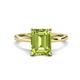 1 - Lucia 2.59 ctw Peridot Emerald Shape (9x7 mm) Hidden Halo accented Natural Diamond Engagement Ring 
