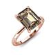 3 - Lucia 2.39 ctw Smoky Quartz Emerald Shape (9x7 mm) Hidden Halo accented Natural Diamond Engagement Ring 