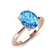 3 - Lucia 2.54 ctw Blue Topaz Oval Shape (9x7 mm) Hidden Halo accented Natural Diamond Engagement Ring 