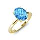3 - Lucia 2.54 ctw Blue Topaz Oval Shape (9x7 mm) Hidden Halo accented Natural Diamond Engagement Ring 