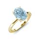 3 - Lucia 1.89 ctw Aquamarine Oval Shape (9x7 mm) Hidden Halo accented Natural Diamond Engagement Ring 